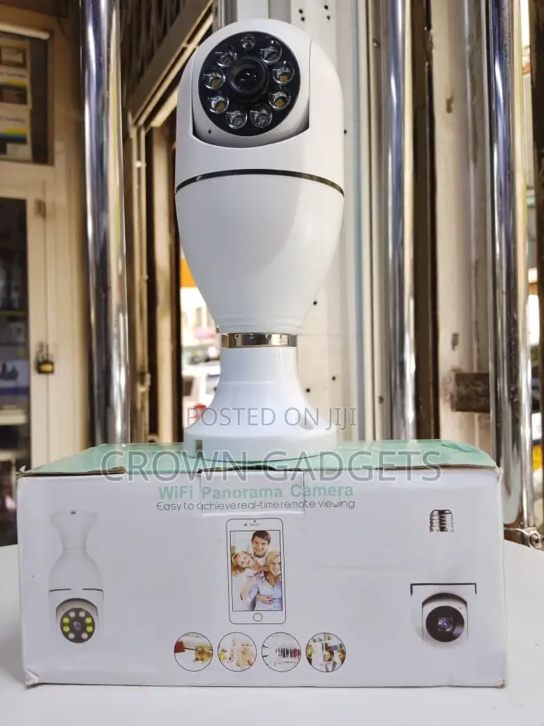 Wireless 360° Light Bulb Security Camera With Two-Way Audio