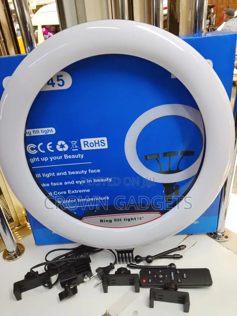 LJJ-45 18′′ Led Ring Light With Stand Remote Control