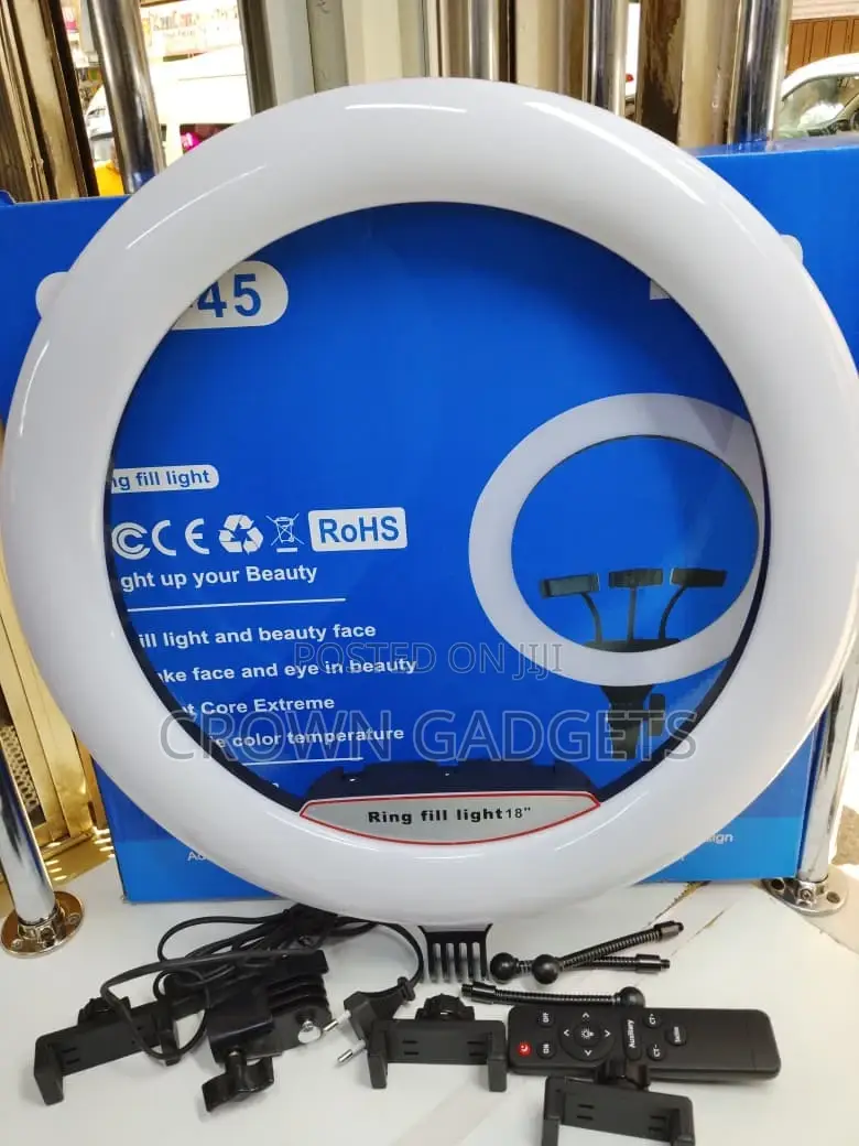 LJJ-45 18′′ Led Ring Light With Stand Remote Control