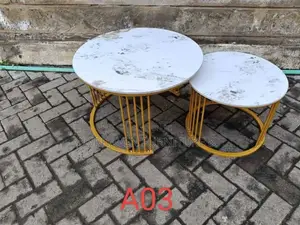 Marble Two-in-One Nesting Stools – Elegant Space Saving