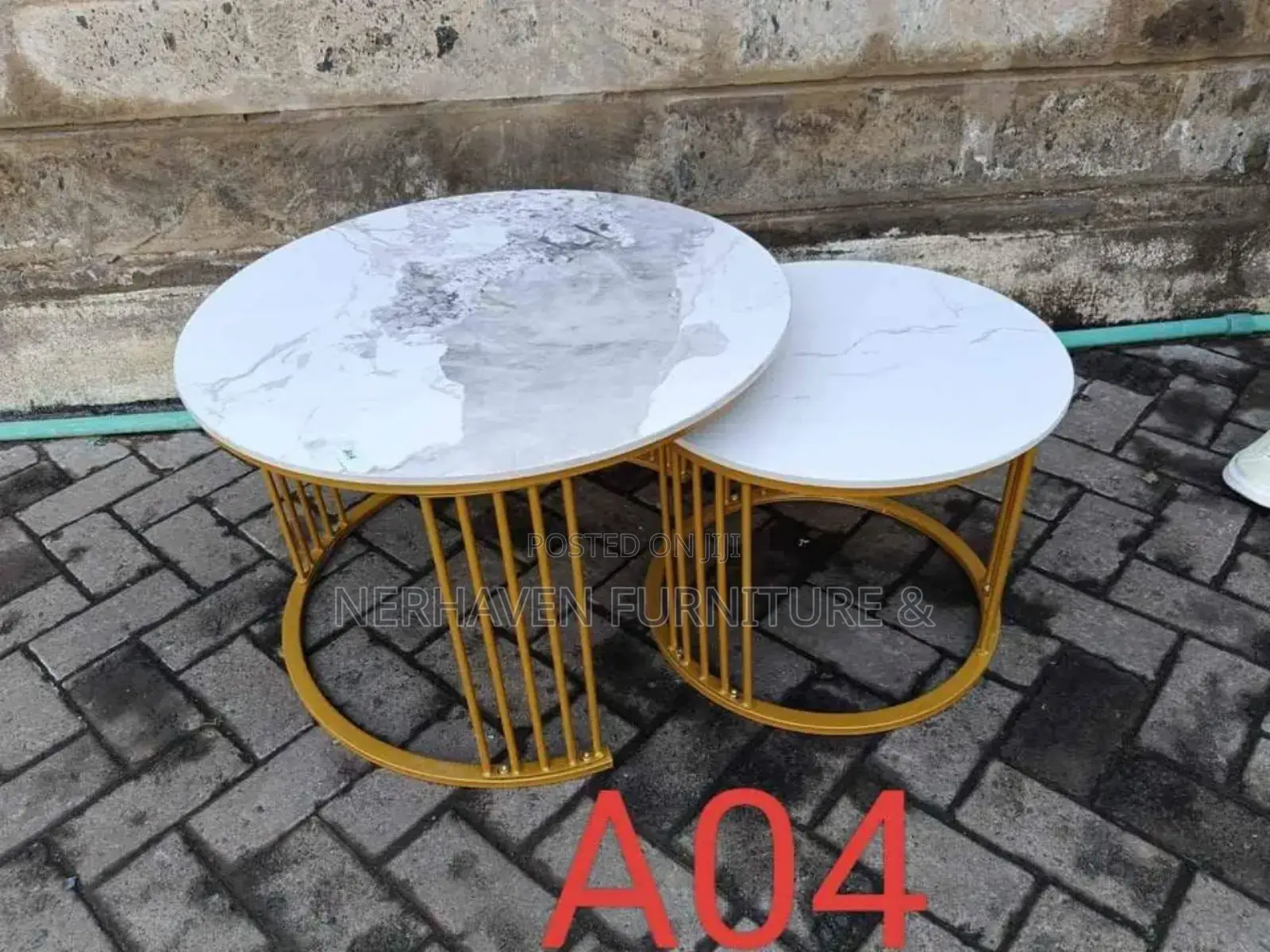 Marble Two-in-One Nesting Stools – Elegant Space Saving