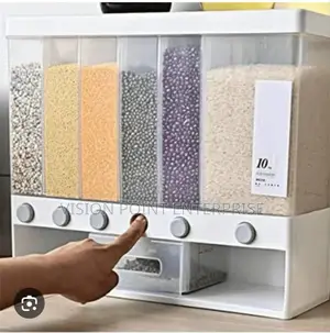 Partitioned Multifunctional Cereal/Rice Dispenser