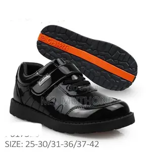 Unisex Wetlook Single Snap Fastener Crab Kids School Shoes Size 27-30