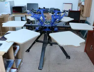 Manual 6 Color 6 Station Silk Screen Printing Machine for T-Shirt