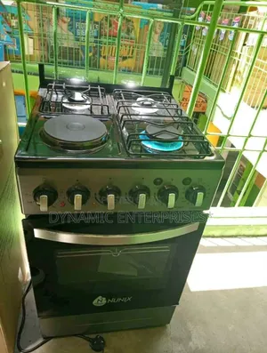 Nunix 3 Gas + 1 Electric Burner Cooker With Electric Oven (