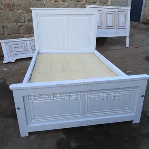 White Bed Hardwood 4x6