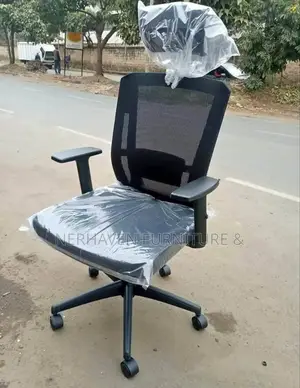 Lumbar Support Office Chair With Adjustable Armrests