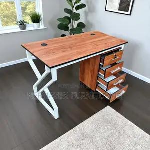Metallic Desk With Pedestal Drawer – Durable Functional