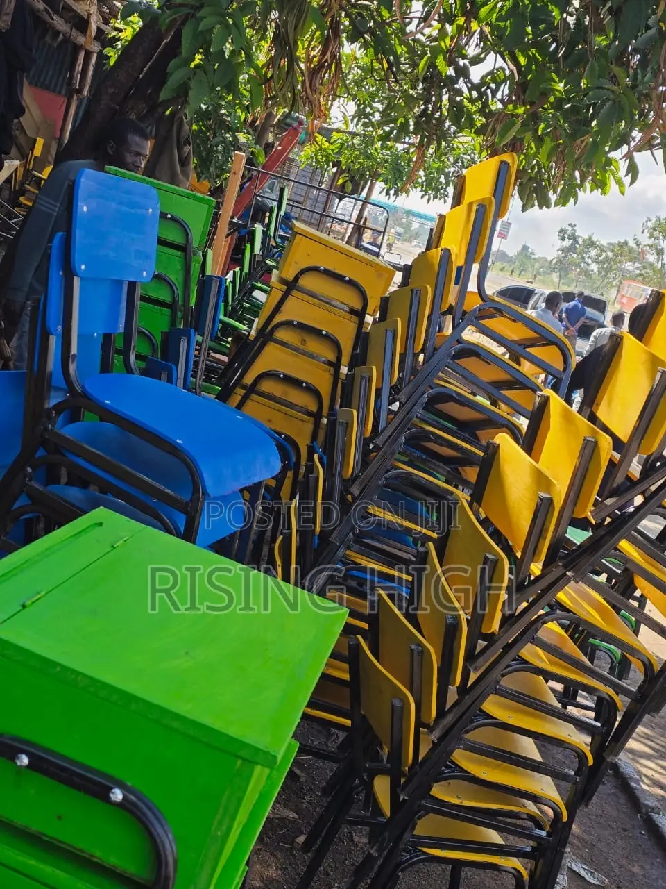 Quality Colorful School Lockers and Chairs