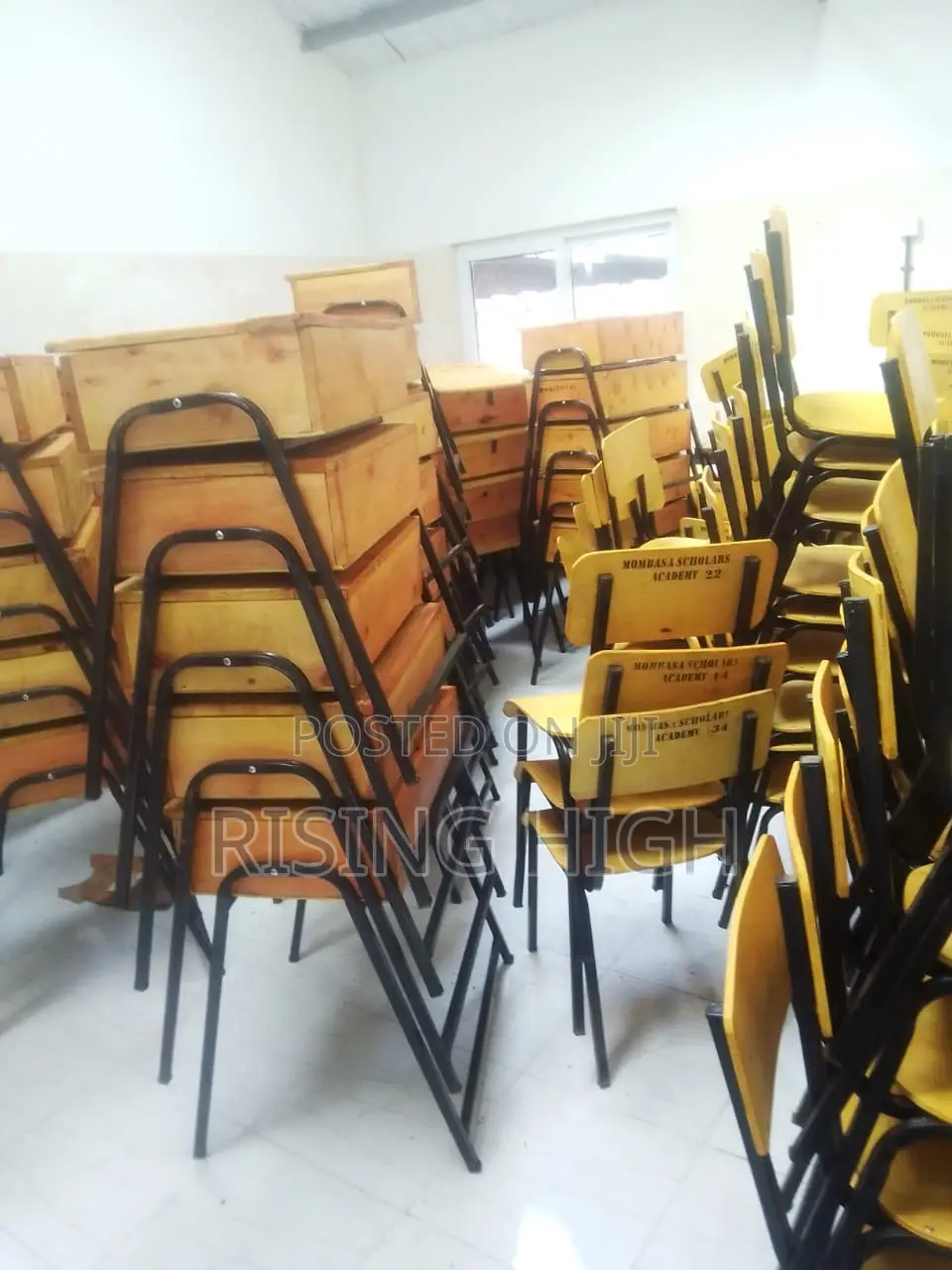 Students Lockers and Chairs.