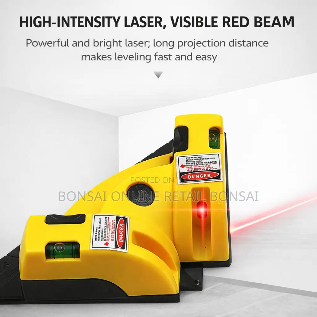 90° Laser Level Right Angle Tool for Tile Laying Alignment