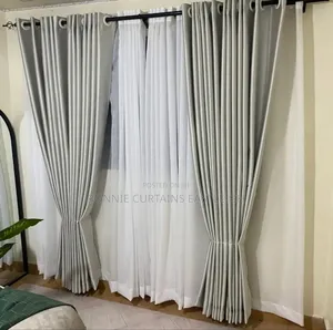 Grey and White Plain Sheer for Selling