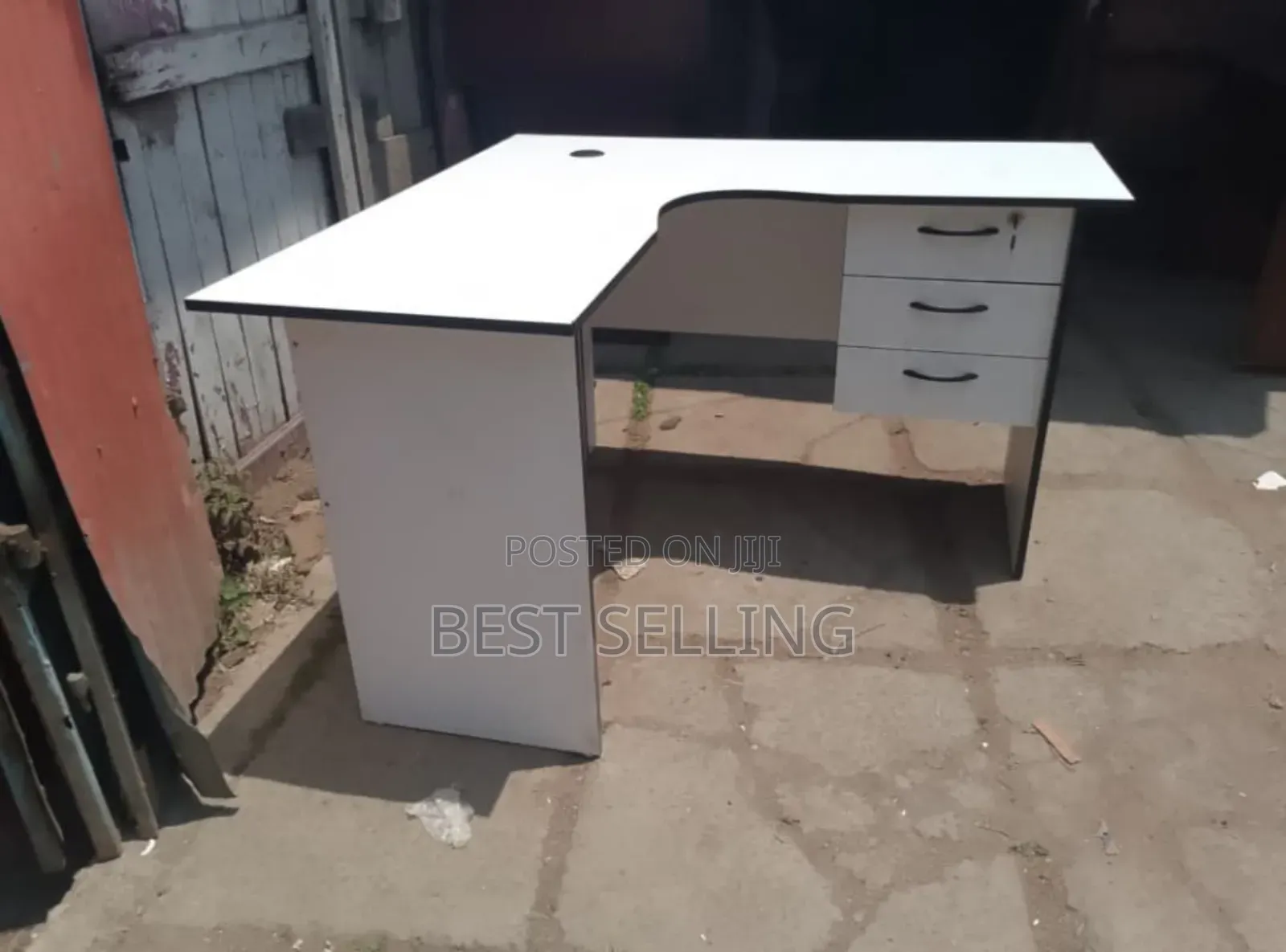 Classic White L Shape Office Desk
