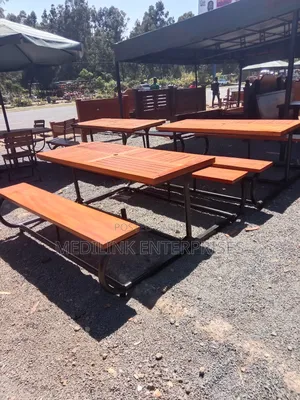 Wooden Metallic Nora Outdoor Benches