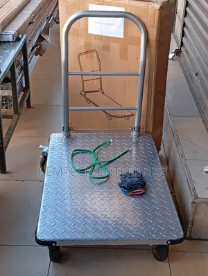 Heavy-Duty, Foldable Stainless Steel or Metal Platform Trolley.