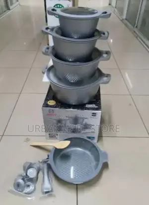 Premium Bosch 11pc Grey Cookware Set – German-Made With Silicone Cover