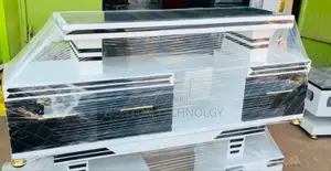 Executive Tv Stand With Marble Coating and Light