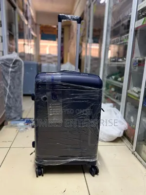 Navyu Blue Rubber Suitcase Medium (69cm in Height)3000