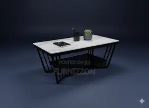 Marble Metal Coffee Table for Living Room