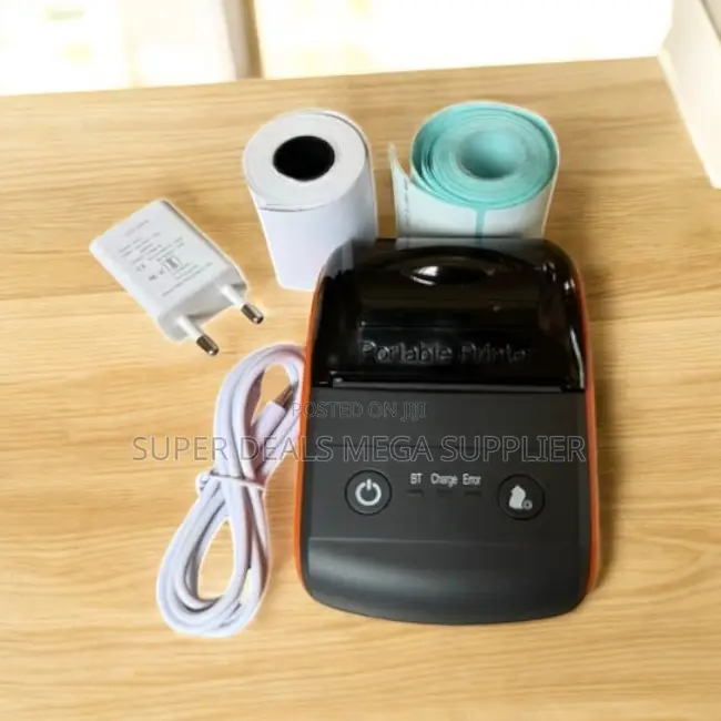 58mm 2 in 1 Portable Wireless Bluetooth Receipt Label Barcode Printer