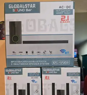 Globalstar 2.1 Soundbar Subwoofer Speaker System, Bt Fm Connectivity