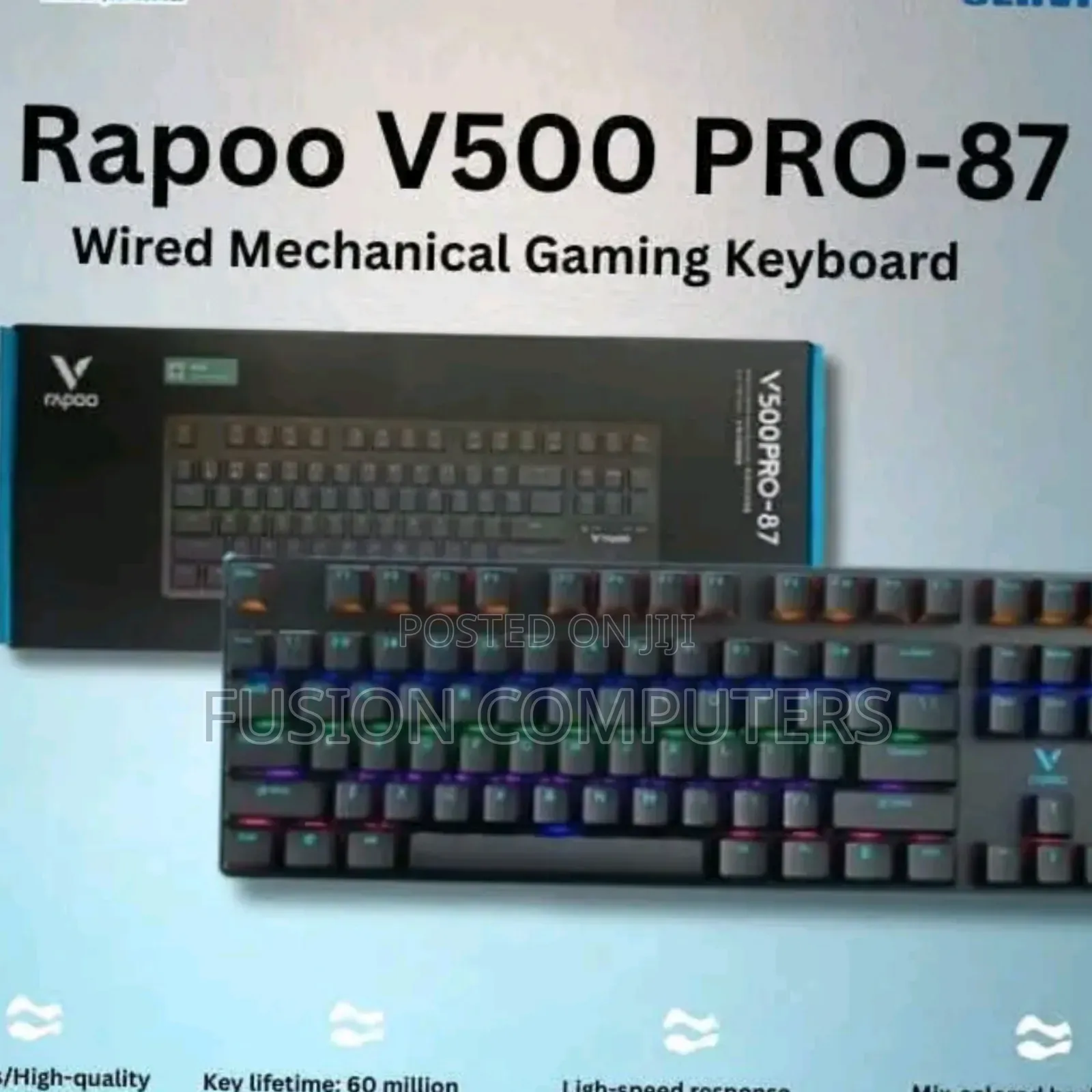 Rapoo V500 Pro Wired Usb Mechanical Gaming Keyboard