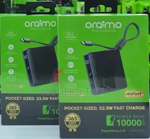 Oraimo Powernova L11 Opb-7103c *22.5w 10000mahfast Charging Power Bank