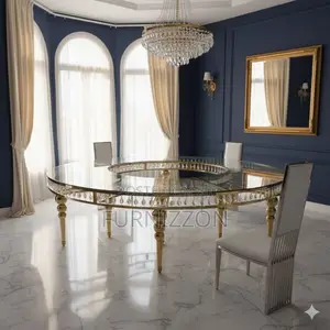High-End Stainless Steel Round Party Table