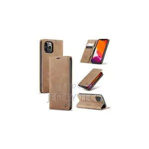 Mikwer iPhone 13 Pro Max Caseme Leather Flip Case With Card Slots