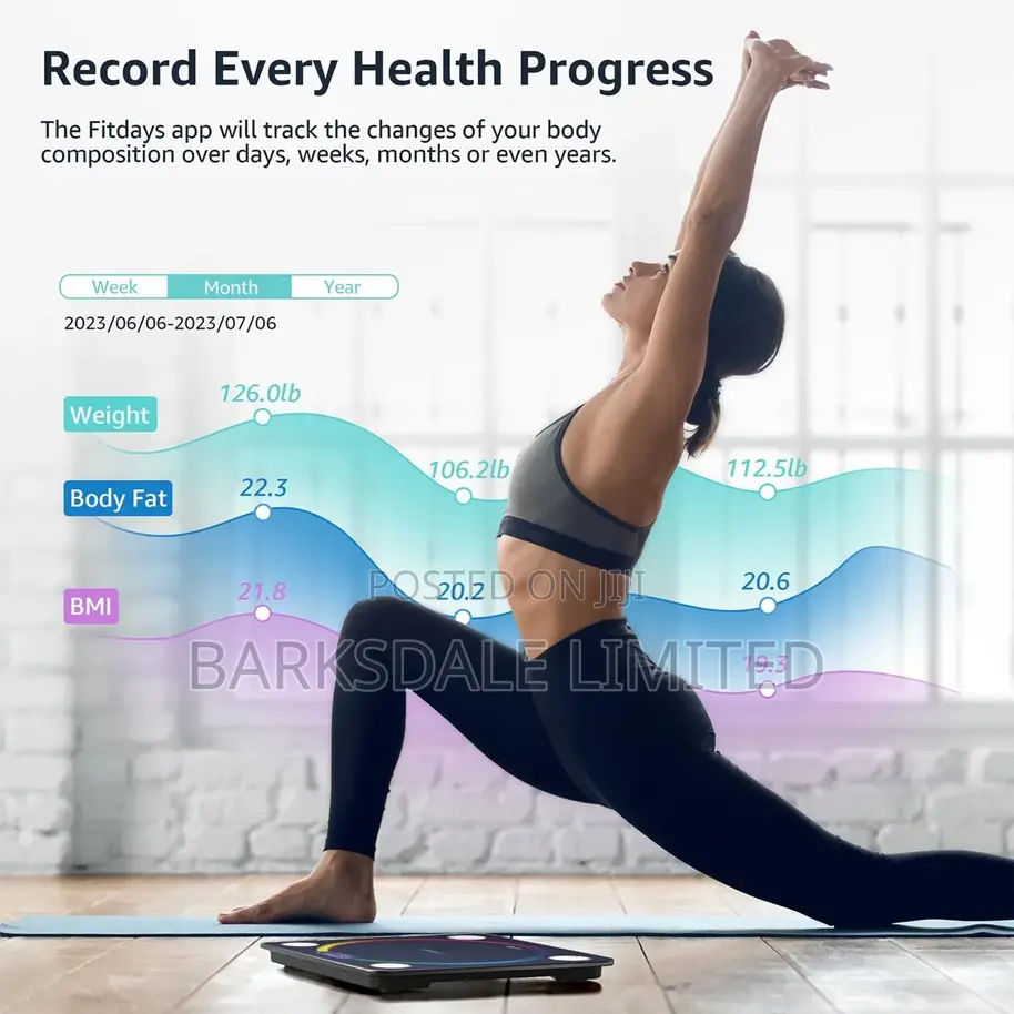 Rechargeable Smart Bmi Bluetooth Weighing Scale Digital Led Lcd App