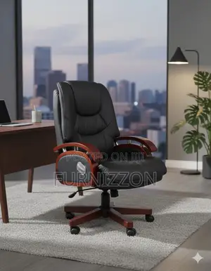 Executive High-Back Black Ergonomic Office Chair Adjustable Height