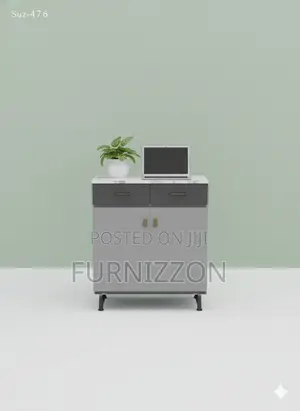 Stylish Bedside 2-Door Storage Cabinet