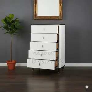 Durable Wooden 5-Drawer Chest for Home