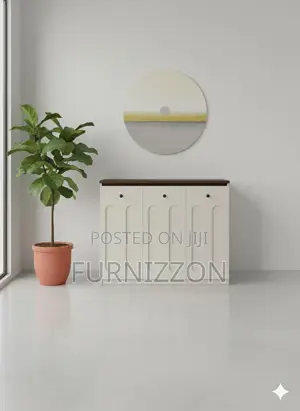 Italian 3-Sided 3-Column Cabinet Tea Table for Home Office
