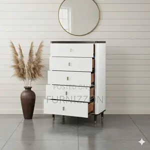 Compact Wooden 5-Drawer Chest