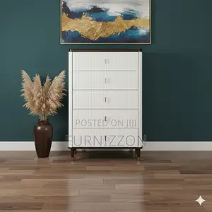 Elegant Wooden 5-Drawer Chest for Home Office