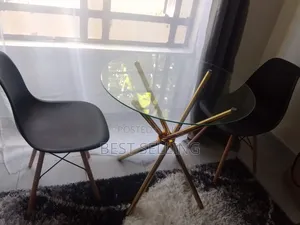 Coffee Set With Black Eames Chairs