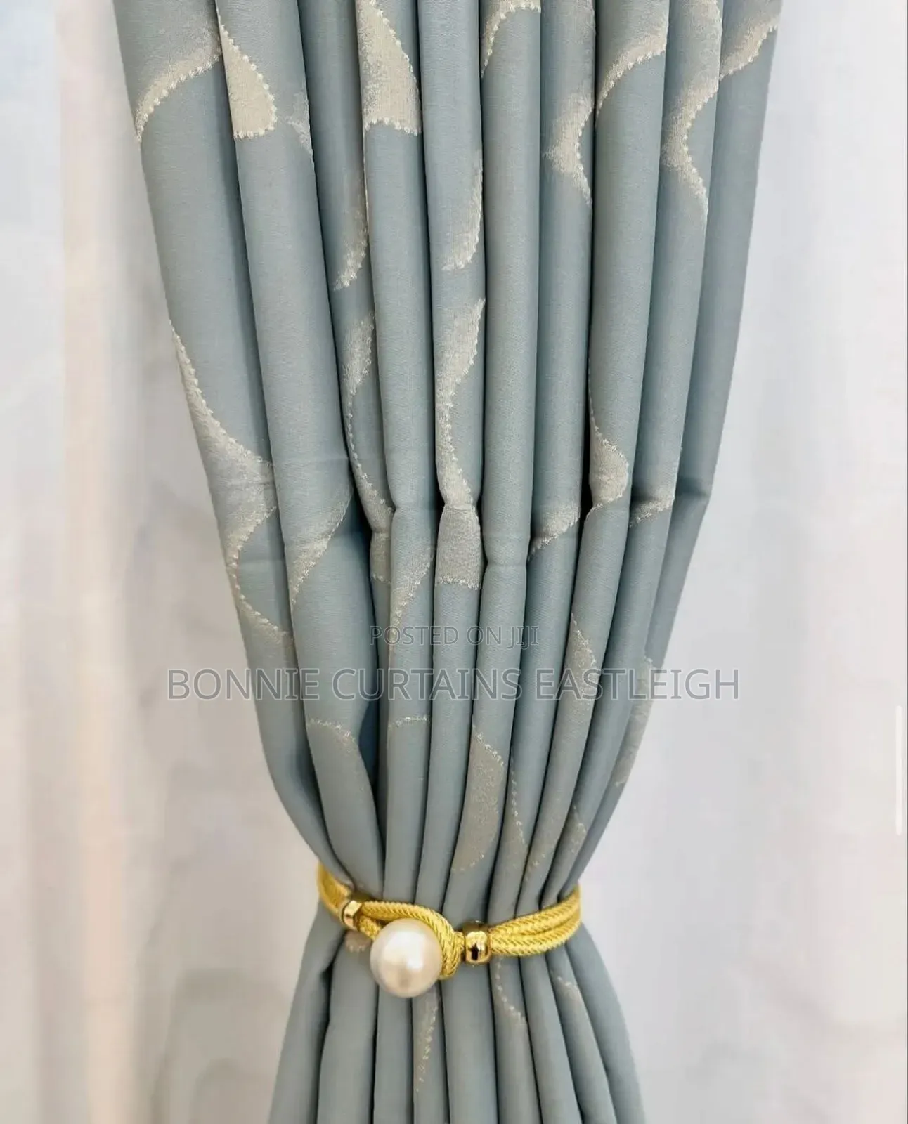Gold Curtains and Blue for Bedrooms