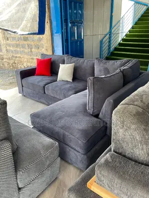Stylish6seater Grey Fabric Sofa