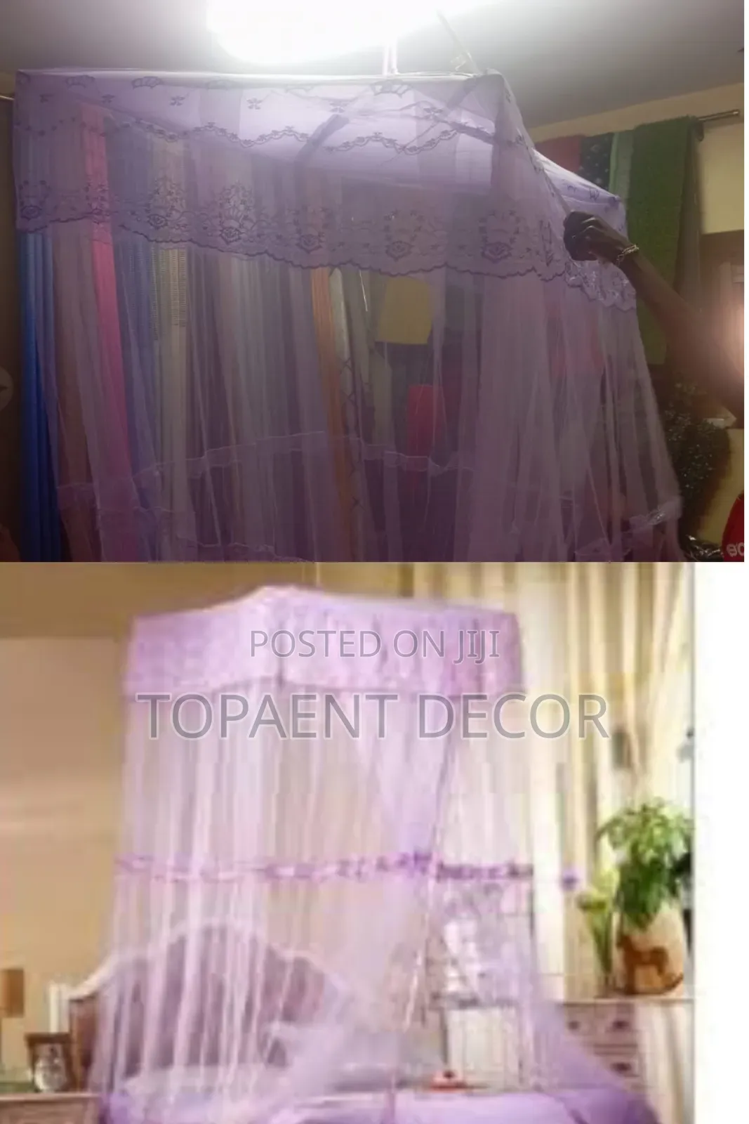 Top Square Decker Beds Purple Mosquito Nets