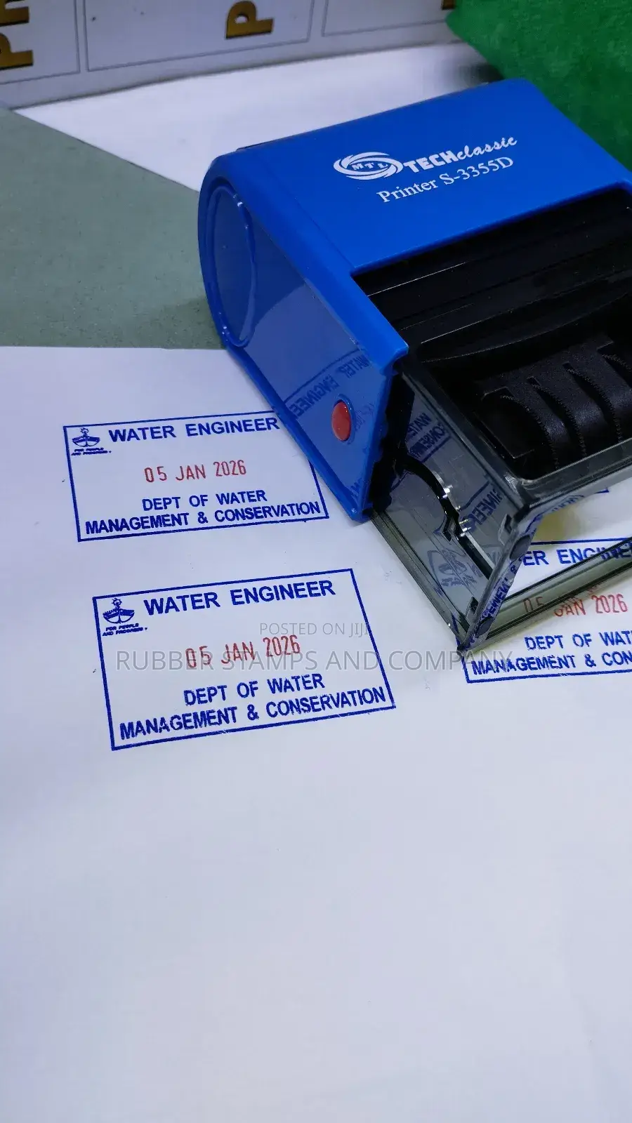 Customized Self Inking Rubber Stamp With Adjustable Dates