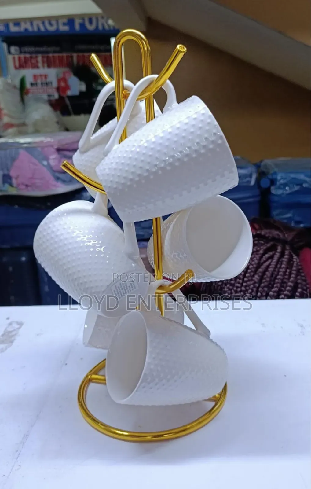 6pcs Dotted Breakfast Mugs