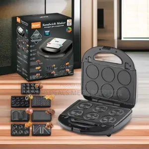 Raf 6 in 1 Electric Sandwich Maker Toaster Waffle Panini Donut