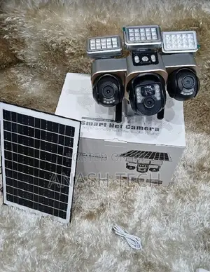 Triple Lens 3 Cameras V380 Outdoor Solar Camera With Street Lights
