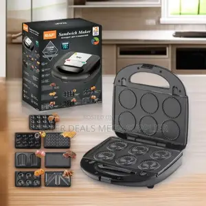 Raf 6 in 1 Electric 750w Multi Sandwich Donut Waffle Toaster Maker
