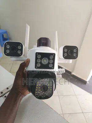 Triple Lens Wifi Model With Alarm Siren With Ethernet Port