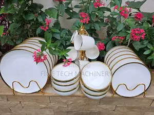 24 Piece Gold Rimmed Dinner Y