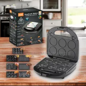 Raf 6 in 1 Easy to Clean Electric Panini Grill Sandwich Maker Waffle