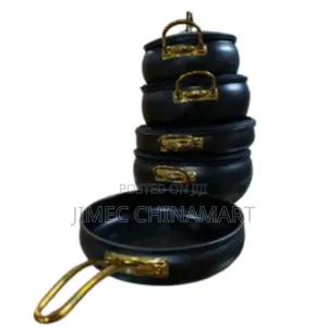 Honey 9-PCS Granite Cookware Set – Black