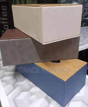 Tissue Box With Bamboo Wood Lid